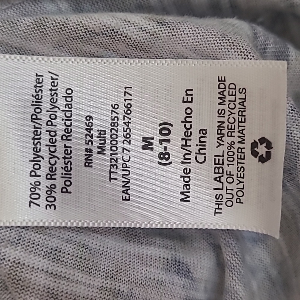 TIME AND TRU Teal Butterfly Print Tee Size M (8-10) - Picture 4 of 8